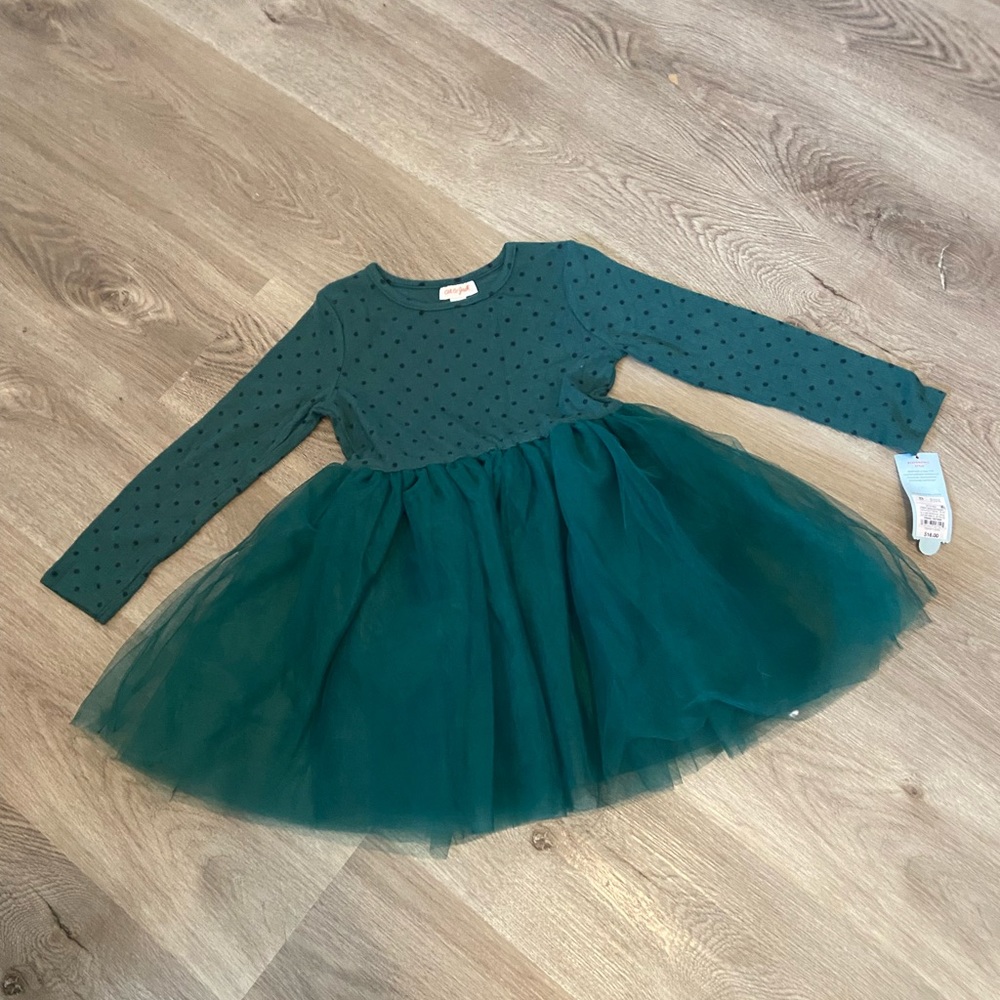 Cat & Jack 5T NWT Holiday TuTu Green Dress